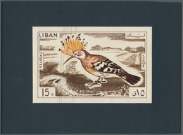 Thematik: Tiere-Vögel / Animals-birds: 1965, Libanon, Issue Birds, Artist Drawing (136x89) 15 Pia. H - Other & Unclassified