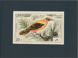 Thematik: Tiere-Vögel / Animals-birds: 1965, Libanon, Issue Birds, Artist Drawing (136x88) 20 Pia. O - Other & Unclassified