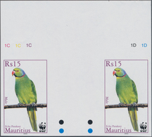 Thematik: Tiere-Vögel / Animals-birds: 2003, MAURITIUS: WWF 'Echo Parakeet' 1r. And 15r. In Horizont - Other & Unclassified