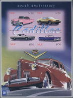 Thematik: Verkehr-Auto / Traffic-car: 2003, NIUE: 100th Anniversary Of Cadillac Complete Set Of Four - Coches