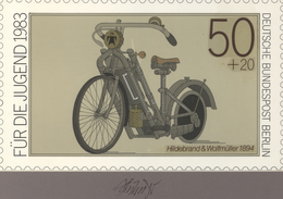 Thematik: Verkehr-Motorrad  / Traffic-motorcycle: 1983, Berlin, Nicht Angenommener Künstlerentwurf ( - Motorräder
