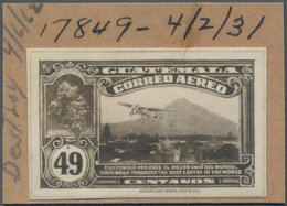 Thematik: Vulkane / Volcanoes: 1931, GUATEMALA: Photographic PROOF For A Not Issued Airmail Stamp 'a - Volcanos