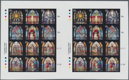 Thematik: Weihnachten / Christmas: 1993, GUERNSEY: Christmas 'Glass Windows' Complete Set Of Twelve - Christmas