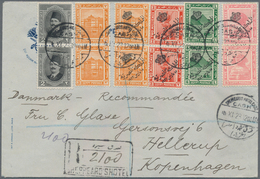 Ägypten: 1923, Attractive Franking (silght Imperfections) On Registered Cover From "SHEPHEARDS HOTEL - 1866-1914 Khedivaat Egypte