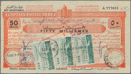 Ägypten - Besetzung Von Palästina: 1961: Postal Order 50m. Bearing Syria 1959 12½p. (three) In Combi - Altri & Non Classificati