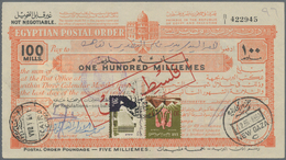 Ägypten - Besetzung Von Palästina: 1966: Postal Order 100m. Bearing 1964 10m. And 20m. In Combinatio - Andere & Zonder Classificatie