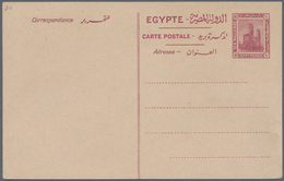 Ägypten - Ganzsachen: 1931 Postal Stationery Card 'Colossuses Of Memnon' 10m. With Arabic Inscriptio - Other & Unclassified