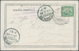 Ägypten - Schiffspost: 1905, ITALIAN MARITIME MAIL: Egypt, 2 M Green, Tied By Cds MEMFI / PIROSCAFO - Otros & Sin Clasificación