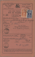 Äthiopien: 1934, Avis De Reception, 1g. Orange And 2g. Ultramarine On Bilingual Receipt Form For A R - Ethiopië