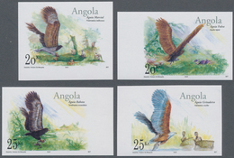 Angola: 2003, Domestic Eagles Complete IMPERFORATE Set Of Four From Different Margins And The Imperf - Angola
