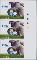 Angola: 2004, 100th Anniversary Of International Football Association (FIFA) In A Vertical IMPERFORA - Angola