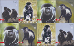 Angola: 2004, WWF 'Angolan Colobus' (Colobus Angolensis) Two Complete Sets Of Four In An IMPERFORATE - Angola