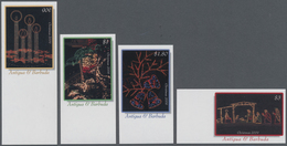 Antigua: 2009, Christmas Complete IMPERFORATE Set Of Four From Different Margins, Mint Never Hinged - Antigua En Barbuda (1981-...)