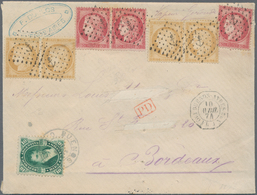 Argentinien: 1874 Cover From Buenos Aires To Bordeaux Per Steamer "Geronde", Franked By 1873 'Belgra - Other & Unclassified