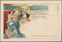 Argentinien - Ganzsachen: 1898, Two Letter Cards Without Stamps "Conmemorativa De La Subita A La Pre - Ganzsachen