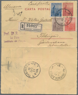 Argentinien - Ganzsachen: 1913, Letter Card 5c. Carmine Uprated By 2c. Brown, 5c. Orange-red And 12c - Postwaardestukken