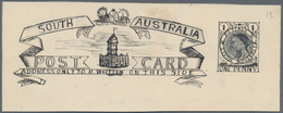 Südaustralien: 1890's, Postcard Design Competition ESSAY ('Amateur' No. 13) Of Heading Of Postcard H - Cartas & Documentos