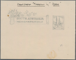 Südaustralien: 1890's, Wrapper Design Competition ESSAY ('Spero' No. 29) Of Heading Of Wrapper 'News - Cartas & Documentos