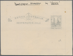 Südaustralien: 1890's, Wrapper Design Competition ESSAY ('Spero' No. 29) Of Heading Of Wrapper 'News - Lettres & Documents