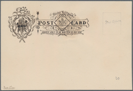 Südaustralien: 1890's, Postcard Design Competition Postcard-size ESSAY ('Native' No. 30) Hand-painte - Lettres & Documents