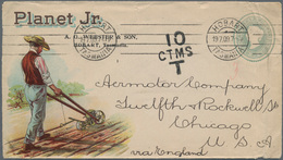 Tasmanien - Ganzsachen: 1909 (19.7.), PTPO Stat. Envelope QV 2d. Blue-green For A.G. Webster & Son ' - Cartas & Documentos