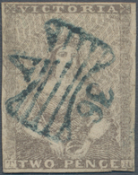 Victoria: 1850, Half Length 2d. Grey With Good Margins Around (slightly Thinned Top Right) With Very - Brieven En Documenten