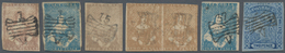 Victoria: 1851/1857 (ca.), Half Lengths Six Stamps (4 X 2d. Incl. A Horiz. Pair And 2 X 3d.) Incl. D - Briefe U. Dokumente