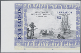 Barbados: 2007, Bicentenary Of Abolition Of The Slave Trade Act Complete Set Of Four In Vertical Or - Barbades (1966-...)