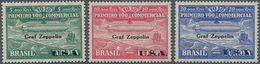 Brasilien - Privatflugmarken Zeppelin: 1930, Overprints "Graf Zeppelin U.S.A.", 5000r.-20000r., Comp - Luchtpost (private Maatschappijen)