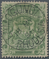 Britische Südafrika-Gesellschaft: 1892, 5 Pounds Olive Green Canc. Central "LOMOGUNDI 18 MY 98". A P - Non Classificati