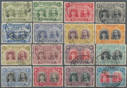 Britische Südafrika-Gesellschaft: 1910, Double Heads, 1/2 P - 7 Sh. (without 8 P And 5 Sh), Fine Per - Sin Clasificación