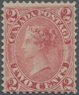 Canada - Colony Of Canada: 1864 QV 2c. Rose-red, Perf 12, Mint Hinged With Large Part Orig. Gum, Fre - ...-1851 Prefilatelia