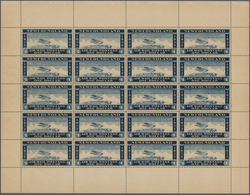 Neufundland - Flugpost: 1932, 1 $ Blue, "Wayzata" Airmail Stamp, Complete Sheet Of Twenty, VF Mint N - Einde V/d Catalogus (Back Of Book)