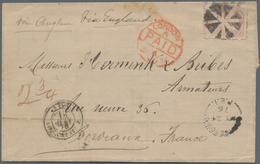 Canada / Kanada: 1876, Small Queen Victoria 10 C Pale-lilac Tied By Cork Cancel On Folded Letter Wri - Ungebraucht
