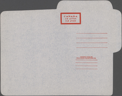 Canada - Ganzsachen: 1947, Unusedand Unfolded Postal Stationery Airmail Lettersheet, Red Form Proof - 1953-.... Regno Di Elizabeth II