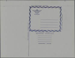 Canada - Ganzsachen: 1950 Unused And Unfolded Aerogram 10 Cents Blue On Grey Paper, Form Proof Witho - 1953-.... Regering Van Elizabeth II