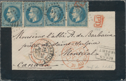 Canada - Besonderheiten: 1869 Mourning Cover Sent From Marseilles To MONTREAL, CANADA Via Paris And - Sonstige & Ohne Zuordnung