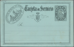 Chile - Ganzsachen: 1897, Three Rare Official Cards "Tarjeta De Servicio" With "Sr." In Cript Types - Chile