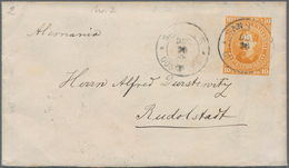 Costa Rica: 1886 Stationery Envelope Don Bernardo Soto Alfaro 10 C Orange Sent From "SAN JOSE DEC 26 - Costa Rica