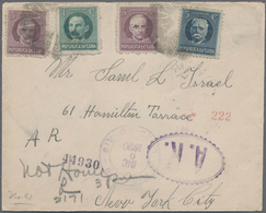 Cuba: 1912/1920, Two Registered Avis De Reception Letters From Havanna To San Francisco Resp. New Yo - Other & Unclassified