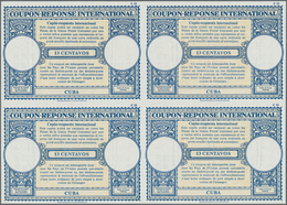 Cuba: 1961, February. International Reply Coupon 13 Centavos (London Type) In An Unused Block Of 4. - Otros & Sin Clasificación