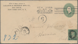 Cuba - Amerikanische Besetzung Puerto Principe: 1899, "CUBA 1 C De PESO" On Franklin 1 C Green Used - Cartas & Documentos