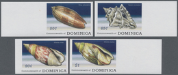 Dominica: 2009, Sea Snails Complete IMPERFORATE Set Of Four From Left Or Right Margins, Mint Never H - Dominica (1978-...)
