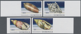 Dominica: 2009, Sea Snails Complete IMPERFORATE Set Of Four From Left Or Right Margins, Mint Never H - Dominique (1978-...)