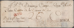 Ecuador: 1790's - Spanish Colonial Period: Document Sent From Quito To Cuenca Bearing "QUITO" Handst - Ecuador