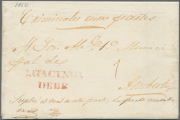 Ecuador: 1838-1850's LATACUNGA: Three Court Letters (parts) Used From Latacunga To Ambato(2) And Qui - Equateur