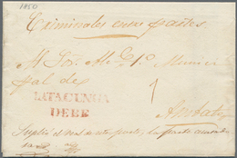 Ecuador: 1838-1850's LATACUNGA: Three Court Letters (parts) Used From Latacunga To Ambato(2) And Qui - Ecuador