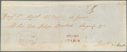 Ecuador: 1850's GUANO: Three Covers From Guano With Different Guano Handstamps In Red, Including Two - Equateur