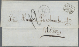 Ecuador: 1864 Entire From Guayaquil To Havre Via London And Paris, Bearing "GUAYAQUIL/MY 30/1864/A" - Equateur