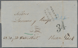 Ecuador: 1866 Entire Letter From Guayaquil To New York Via Panama, With "GUAYAQUIL/JU 12/1866/A" Des - Equateur